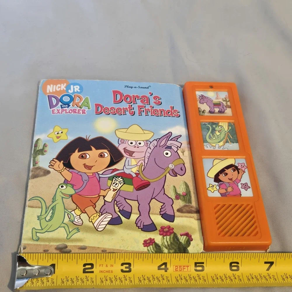 2004 Dora the Explorer Desert Friends Play-a-Sound Sound Book Nick Jr WORKS
